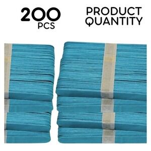 200PCS Wood Craft Sticks Blue – 8 Inch Popsicle Sticks